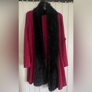 Lauren Michelle Burgundy Cardigan Sweater
